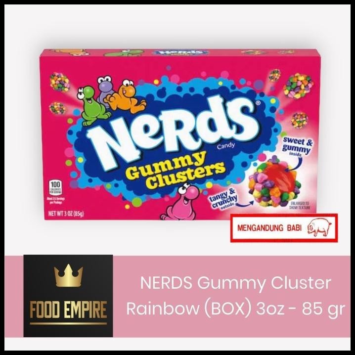 

( Box ) Nerds Gummy Clusters 3 Oz | Rainbow Candy 85 Gram | Non-Halal