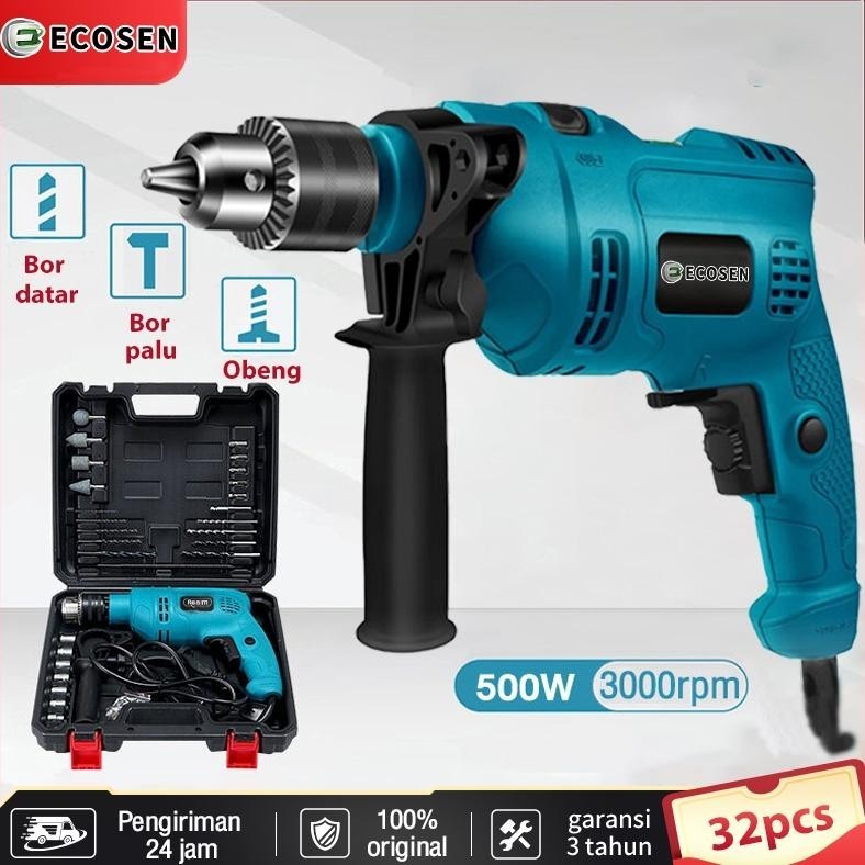 {BARU} Mesin Bor Listrik Bolak Balik 15MM Electric Drill Bor Beton Bor Tembok Alat Bor Bor Obeng Bor