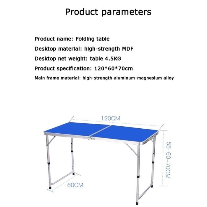 Meja Lipat Koper 4 Kursi, Meja Lipat Meja Koper Aluminium Meja