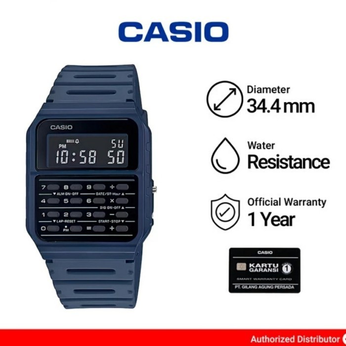 

Jam Casio Kalkulator Ca53Wf / Ca53 / Ca-53Wf-2B Digital Original