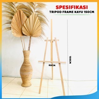 

Stand Easel Kayu Trinity Basic Tripod Standing Frame Foto Wedding K01