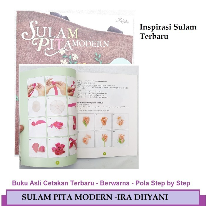 

Buku Hobi Menjahit Belajar Panduan Menyulam Laris : SULAM PITA MODERN