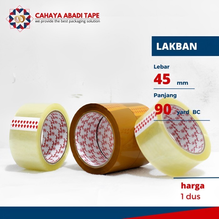 

Lakban Bodhi Tape 45Mm X 90 Yard Bc #Khusus Grab/Gojek# Per Dus