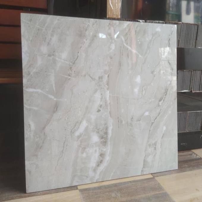 Granit Lantai 60x60 Motif marmer Grey Sun power PS