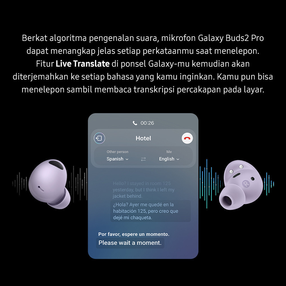 Samsung Galaxy Buds2 Pro - White, Galaxy AI, Handphone AI, Buds AI-3
