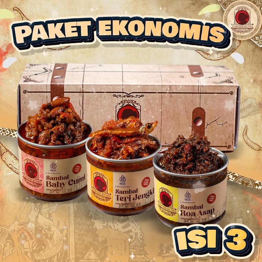 

hj-43 Dapoer Kuno - Paket Sambal Ekonomis Isi 3 Premium