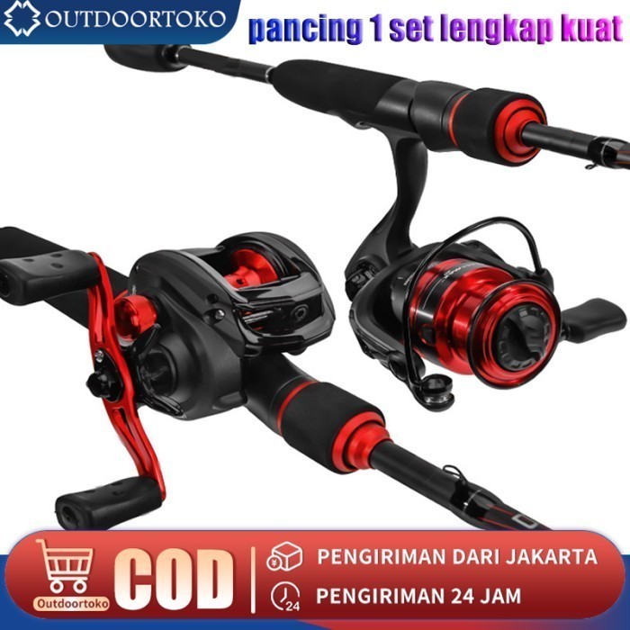 Ready (COD) pancing 1 set lengkap kuat / bc casting 1 set murah / pancing