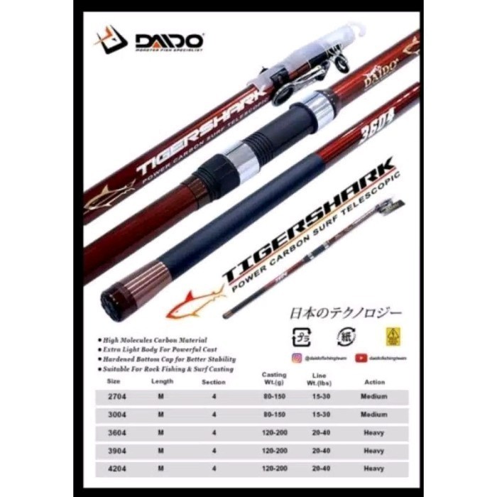 Ready JORAN SURF CARBON DAIDO TIGERSHARK 360 390 420 450 TIGERSHARK