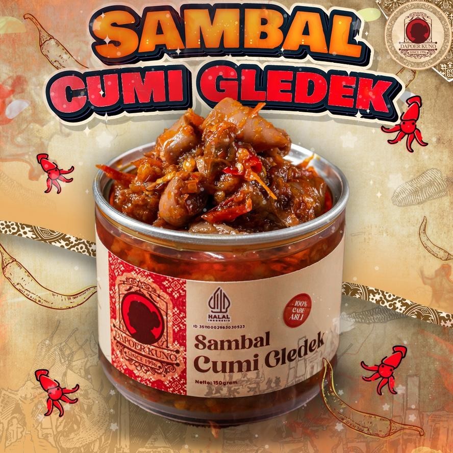 

df-7 Dapoer Kuno - Sambal Cumi Gledek 150gr Berkualitas