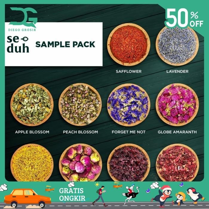

SAMPLE PACK FLOWER TEA SERIES B - LAVENDER SAFFLOWER PEONY OSMANTHUS TERMURAH
