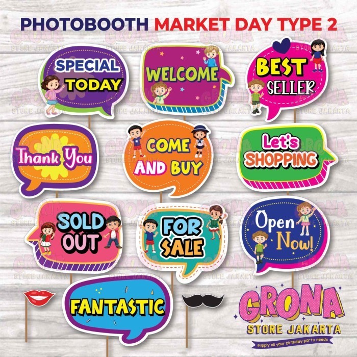 Ready Photobooth Market Day 2 / Acc Photo Props Market Day / Aksesoris Foto