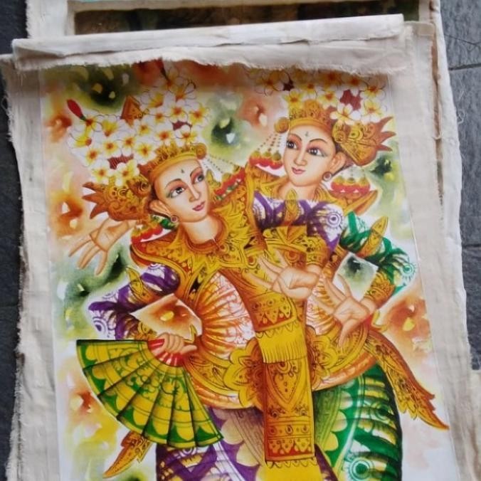 lukisan kanvas penari bali 4