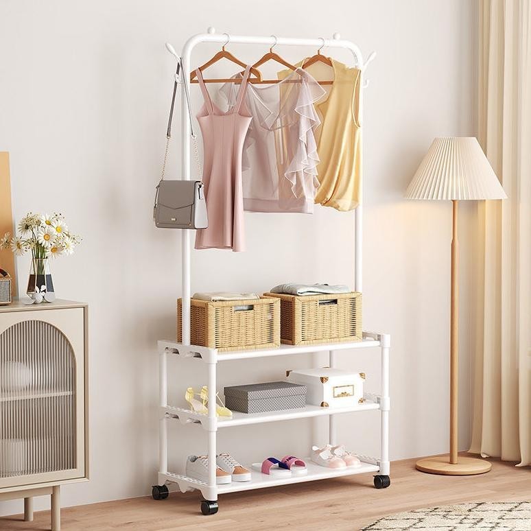 Rak Baju Gantungan Baju Serbaguna Rak Sepatu Stand Hanger Gawang Baju Jemuran Baju Topi Tas Rak Baju