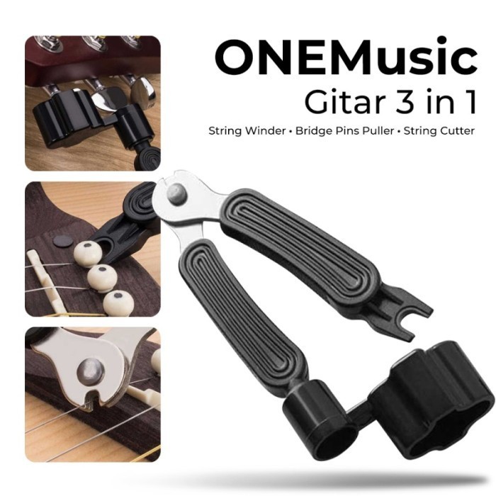 quick cheap 1Music Set 3in1 Tang Alat Bantu Ganti Senar Gitar Elektrik Akustik
