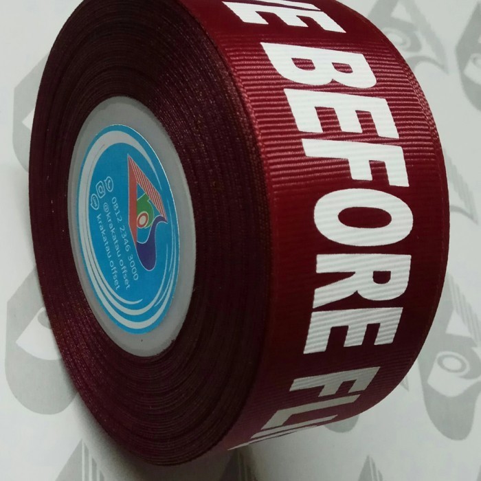 Ataritagrosir Sablon Pita Grosgrain (Lebar 4 Cm)