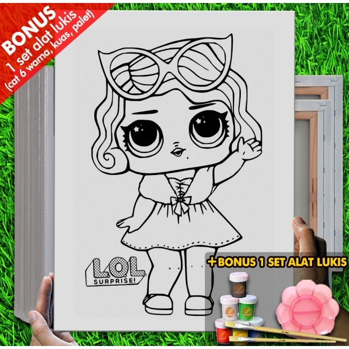 

KANVAS LUKIS ANAK LOL SURPRISE 30X40 CM BONUS 1 SET ALAT LUKIS MEL1083
