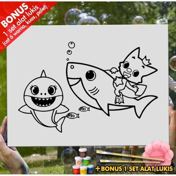 

KANVAS GAMBAR BABY SHARK UNTUK ANAK 30X40 CM BELAJAR MELUKIS MEL1216
