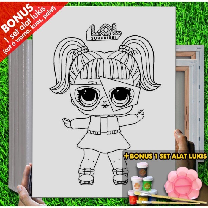 

KANVAS LUKIS GAMBAR LOL SURPRISE UNTUK ANAK MEWARNAI COLORING OUTLINE