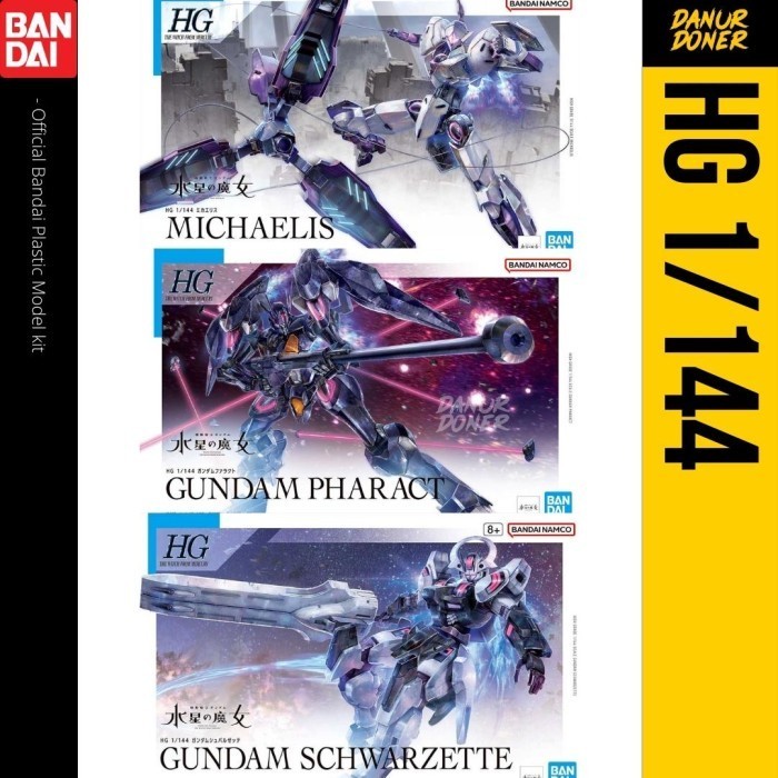 Diskon HG MICHAELIS / PHARACT / SCHWARZETTE Gundam Bandai