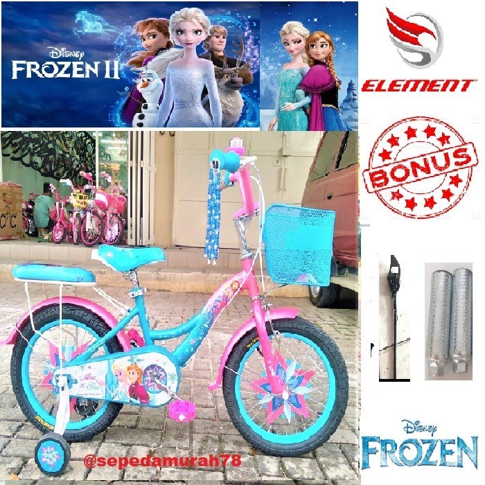 Sepeda Anak Perempuan 18 Mini Frozen 2.0 Element Bike Sepeda Frozen
