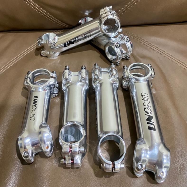 Stem Stang Sepeda UNO 31.8mm 17 Derajat 90/100/110/120/130mm Silver Aluminum Alloy