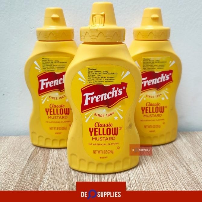 

BIG SALE FRENCH'S CLASSIC YELLOW MUSTARD SQUEEZE 226GR - FRENCHS SAUS FRENCH US !!!!!