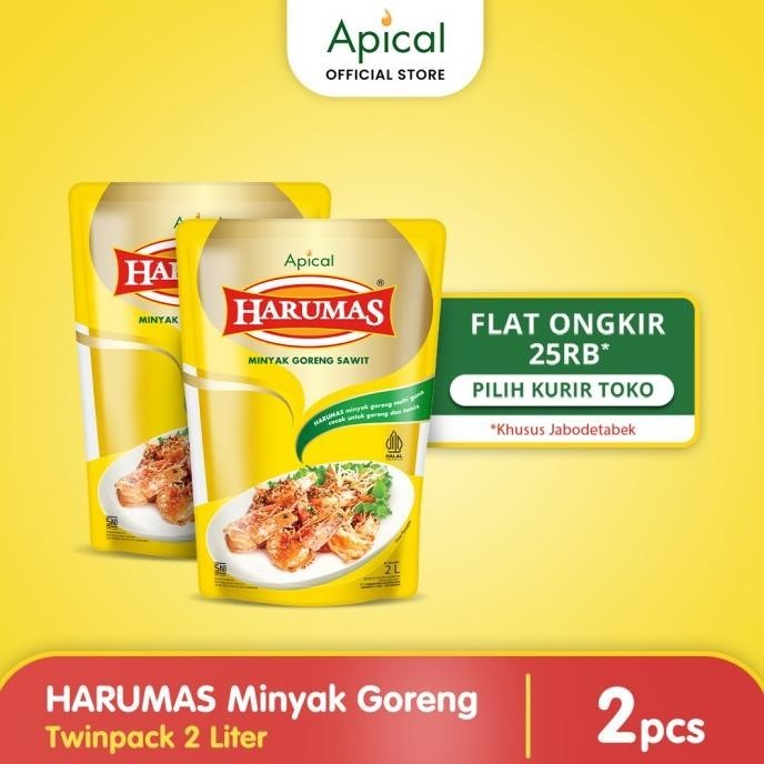 

BIG SALE HARUMAS MINYAK GORENG STANDING POUCH 2L TWINPACK !!!!!