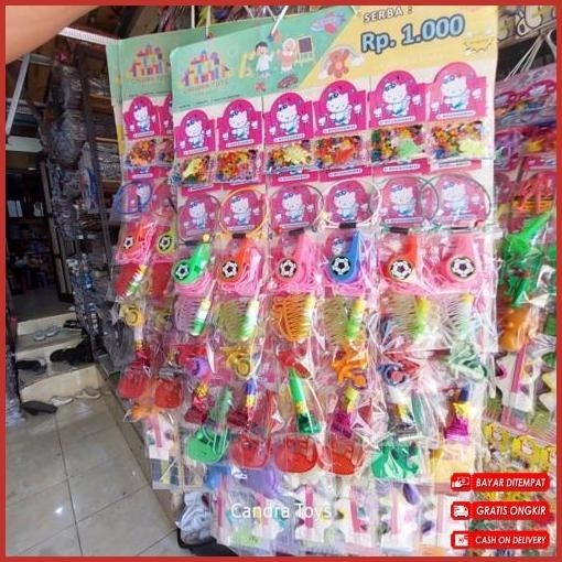 Promo Hemat Mainan Renteng Renceng Serba 1000 Isi 60 Pcs / Paket Usaha Mainan Murah Grosir Stock Ter