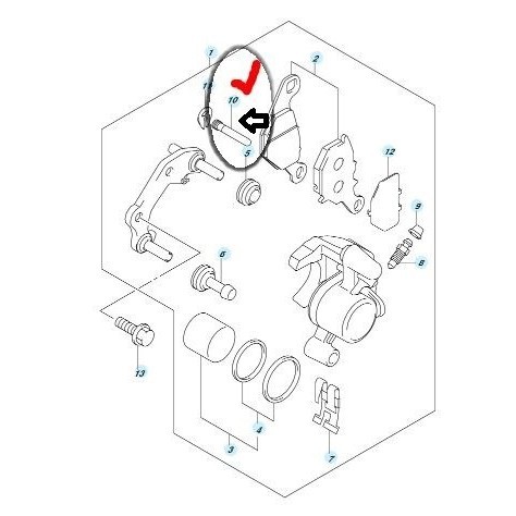 Baut Pin Kaliper Depan-Pin Suzuki Address Original Sgp Barang Langka