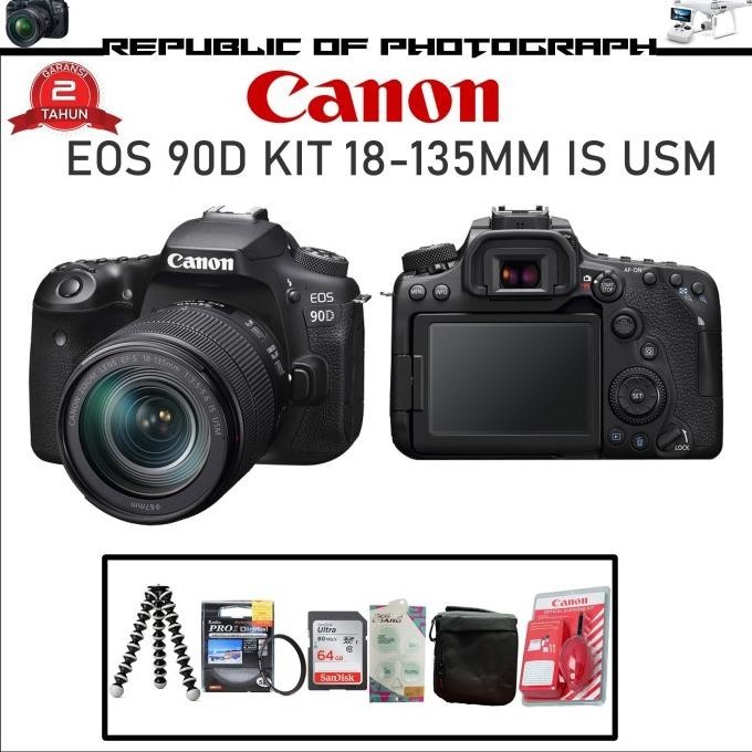 CANON EOS 90D KIT 18-135MM IS USM/KAMERA DSLR CANON EOS 90D KIT 18-135