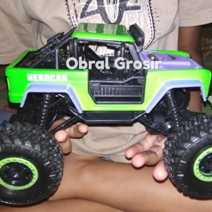 MOBIL RC REMOT KONTROL ROCK CRAWLER OFFROAD HEROCAR BELUM PROPO 4WD