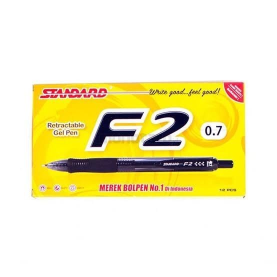 

Pulpen Pen Gell standart F2 ( isi 12 pcs ) Import