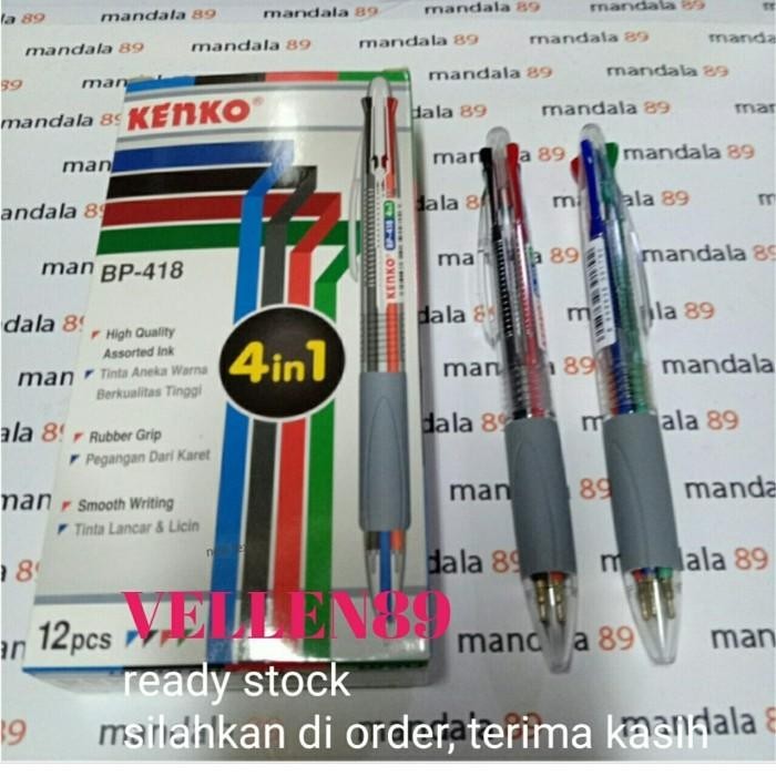 

Pen 4 warna model cetek merk Kenko BP. 418 Import