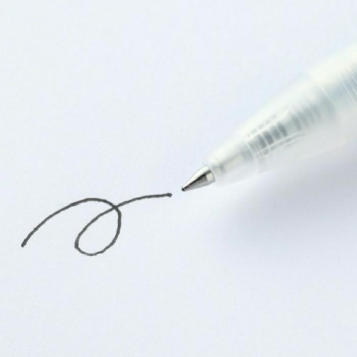 

MUJI - Smooth Gel Ink Ballpoint Pen Knock 0.5mm Black || Pulpen Import