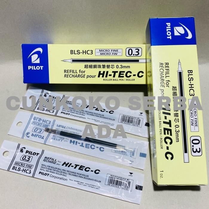 

REFILL PULPEN PILOT HI-TEC-C HITAM 0.3 MM / 1 BOX ISI 12 PCS Import