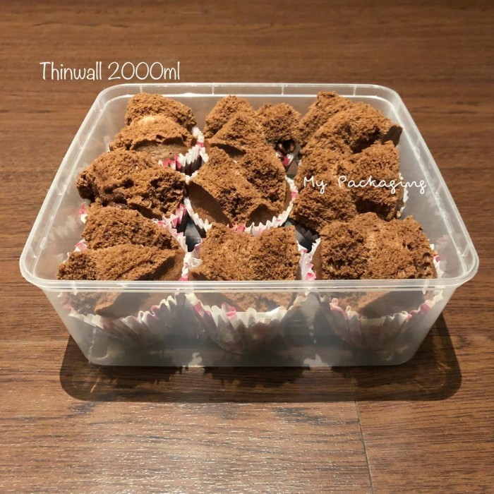 Kotak Makan Microwave / Food Box / Wadah Plastik 2000 Ml