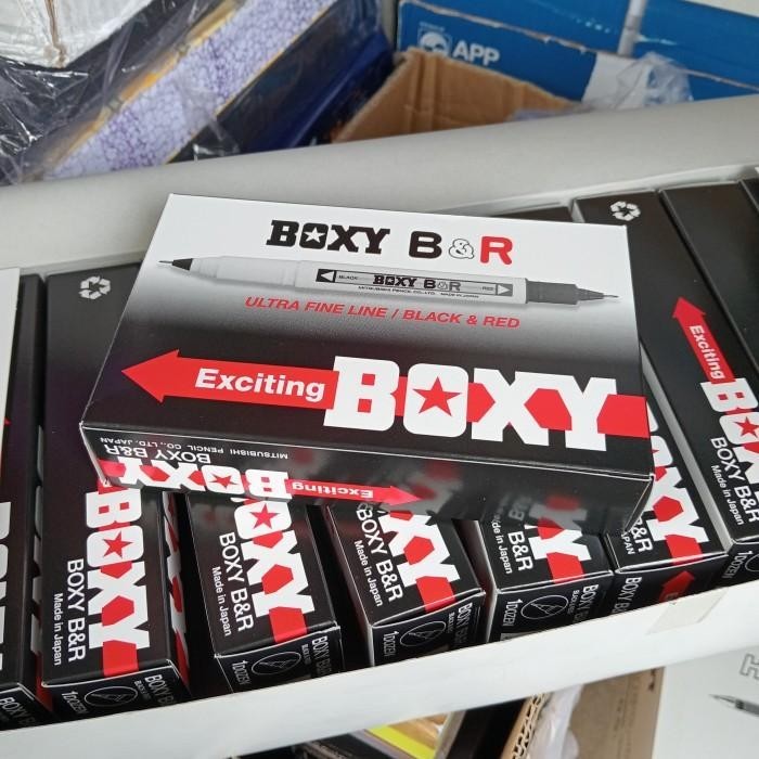 

pulpen BOXY B&R (black & RED) harga 1 dus isi 12 pcs promo terbatas Import