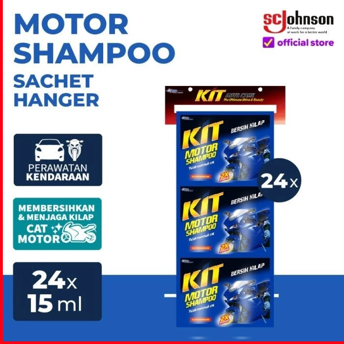 Kit Motor Shampo 1 Renceng 24 Sacheet Kit Sampo Cuci Motor Mobil Saset Rentengan Kit Motor Shampoo S