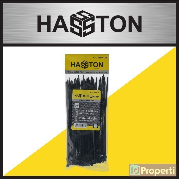 

Hasston 4580-105 Cable Tie 3x100 mm Hitam Kabel Ikat Ties Tis Plastik