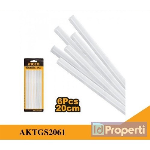 

Ingco AKTGS2061 Glue Gun Stick 6pcs 20cm Refill Isi Ulang Lem Tembak