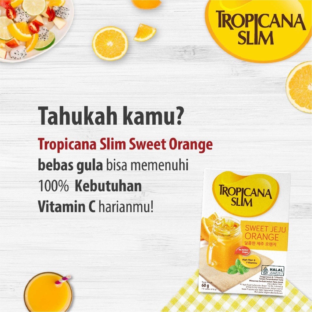 

RB Tropicana Slim Sweet Jeju Orange Sugar Free Isi 10 Sachet