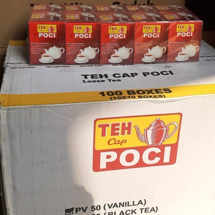 

Teh Cap Poci Vanilla Vanila 50gr dan Hitam 50gr Terbaik Best Seller