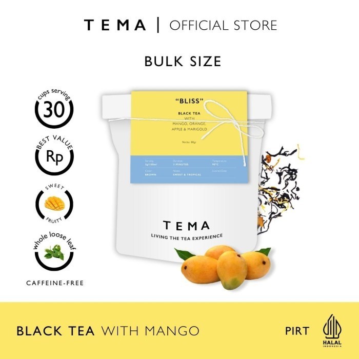 

TEMA Tea Loose Leaf Large Pouch - Bliss / Black Mango Tea