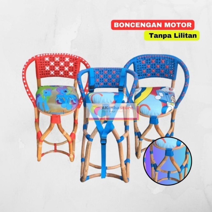 Boncengan Motor Anak Matic Rotan / Boncengan Motor Beat Murah
