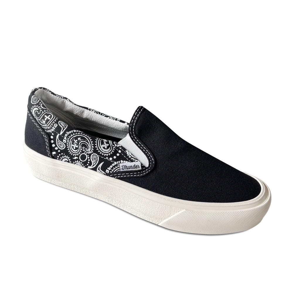 aw-96 Sepatu Thunderbear - Slip On Voltaire Paisley BW Original