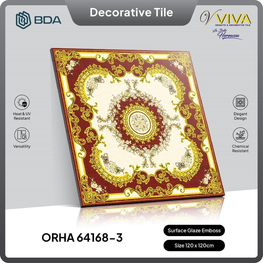 BDA Granite Tile Granit Pola Granit Dekorasi 120x120 64168