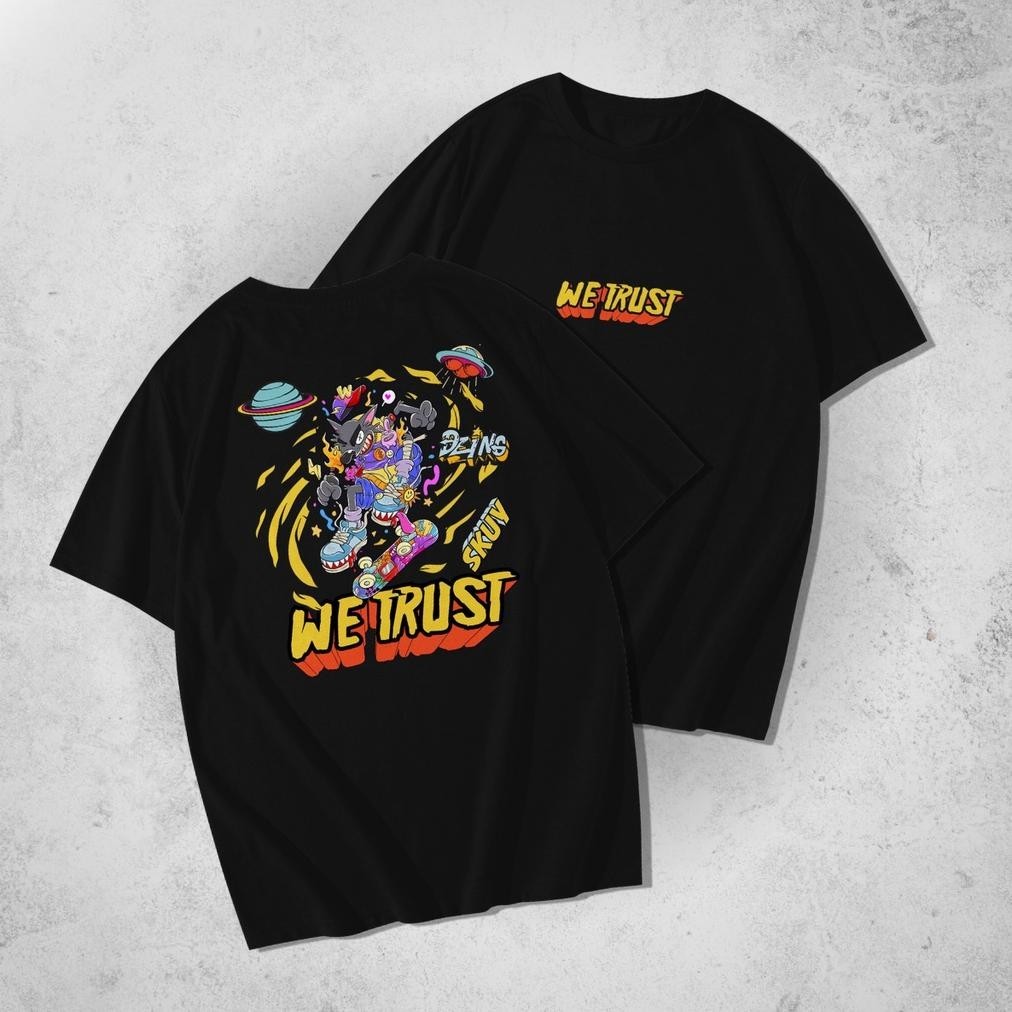 Limited Kaos Premium Skuy Dewasa Hitam Skuy We Trust