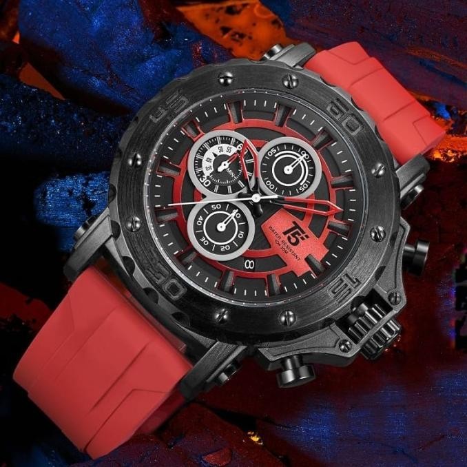 Jam Tangan Pria Original T5 H 3865G Black Brown