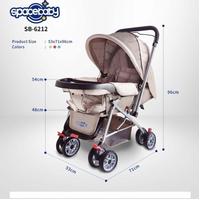 TERMURAH - Kereta Dorong Bayi Spacebaby SB 6212 Stroller Baby SB-6212 SB6212