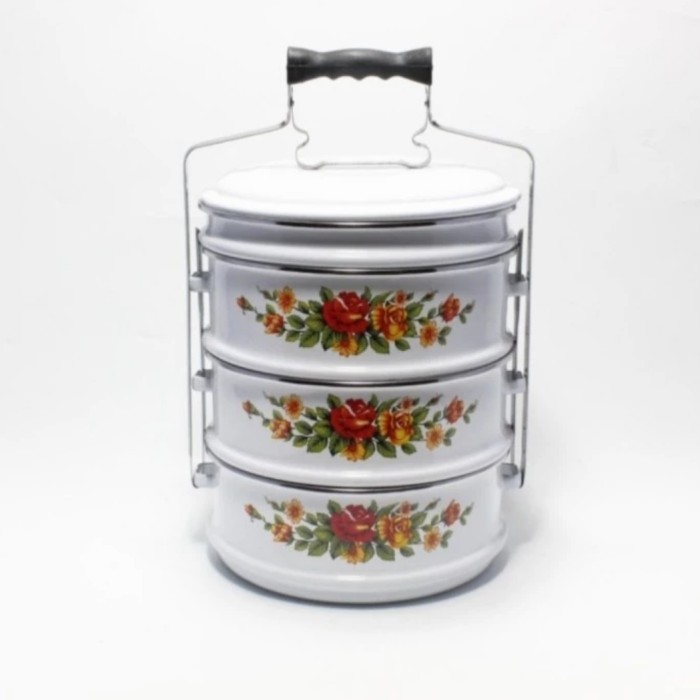 Rantang Tenong - Rantang Enamel 24 Cm Susun 3,5 Maspion